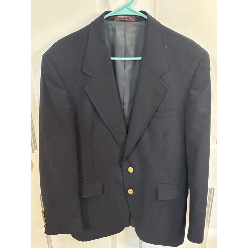 Vintage Men's Evan Picone Rich's Gold Button Blazer